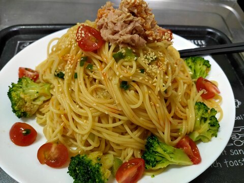 冷製和風ツナパスタ